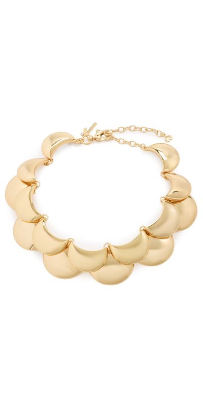 Lele Sadoughi Lele Sadoughi Crescent Statement Necklace Gold One