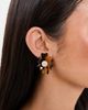 Lele Sadoughi Lele Sadoughi Crystal Button Earrings Tortoise One - 3