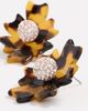 Lele Sadoughi Lele Sadoughi Crystal Button Earrings Tortoise One - 4
