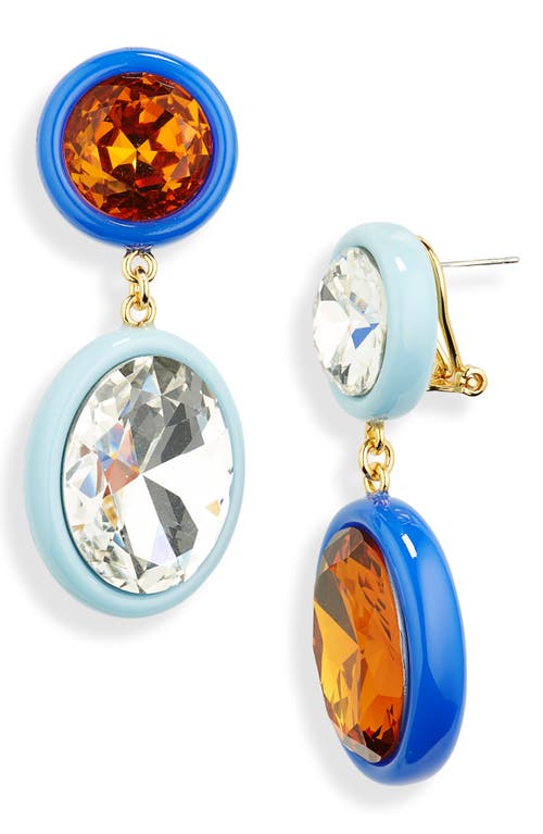 Lele Sadoughi Lele Sadoughi Crystal Medallion Mismatched Drop Earrings