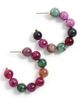 Lele Sadoughi Lele Sadoughi Diana Hoop Earrings Wildberry Tourmaline One - 1