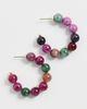 Lele Sadoughi Lele Sadoughi Diana Hoop Earrings Wildberry Tourmaline One - 2