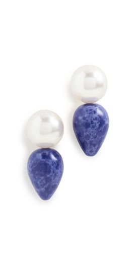 Lele Sadoughi Lele Sadoughi Double Drop Vessel Earring Lapis One