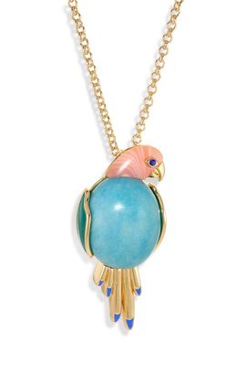 Lele Sadoughi Lele Sadoughi Eileen Parrot Convertible Brooch & Pendant Necklace