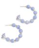 Lele Sadoughi Lele Sadoughi Enamel Lotus Hoop Earrings Lavender One - 1