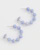 Lele Sadoughi Lele Sadoughi Enamel Lotus Hoop Earrings Lavender One - 2