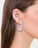 Lele Sadoughi Lele Sadoughi Enamel Lotus Hoop Earrings Lavender One - 3