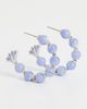 Lele Sadoughi Lele Sadoughi Enamel Lotus Hoop Earrings Lavender One - 4
