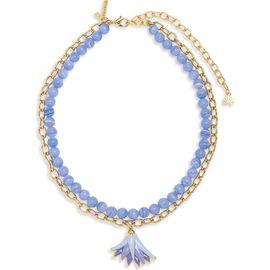 Lele Sadoughi Lele Sadoughi Enamel Lotus Necklace