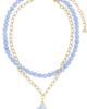Lele Sadoughi Lele Sadoughi Enamel Lotus Necklace Lavender One - 1