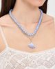 Lele Sadoughi Lele Sadoughi Enamel Lotus Necklace Lavender One - 3