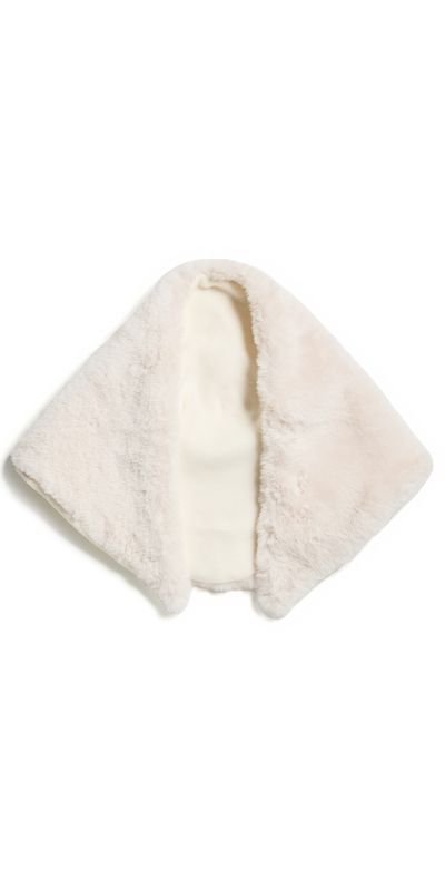 Lele Sadoughi Lele Sadoughi Faux Fur Bonnet Scarf Ivory One