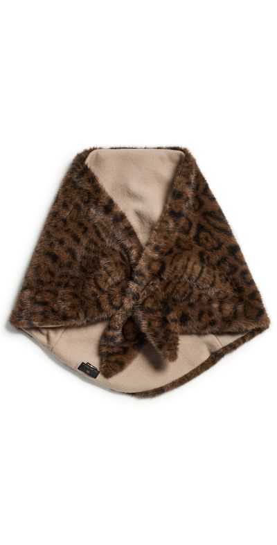 Lele Sadoughi Lele Sadoughi Faux Fur Bonnet Scarf Leopard One