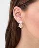 Lele Sadoughi Lele Sadoughi Floral Double Drop Stud Earrings Natural One - 3