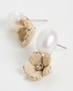 Lele Sadoughi Lele Sadoughi Floral Double Drop Stud Earrings Natural One - 4