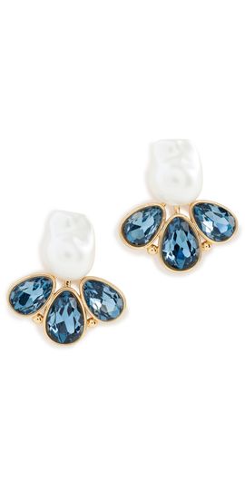 Lele Sadoughi Lele Sadoughi Horizon Stud Earrings Smoky Teal One