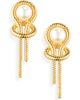 Lele Sadoughi Lele Sadoughi Imitation Pearl Snake Chain Knot Earrings - 1