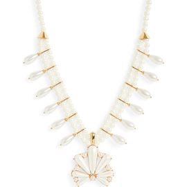 Lele Sadoughi Lele Sadoughi Imitation Pearl Statement Necklace 