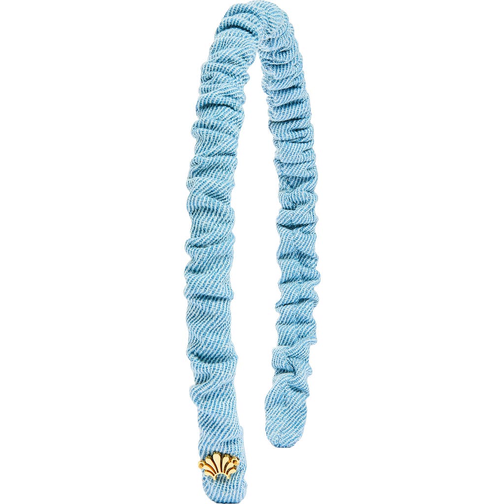 Lele Sadoughi Lele Sadoughi Jessie Ruched Denim Headband
