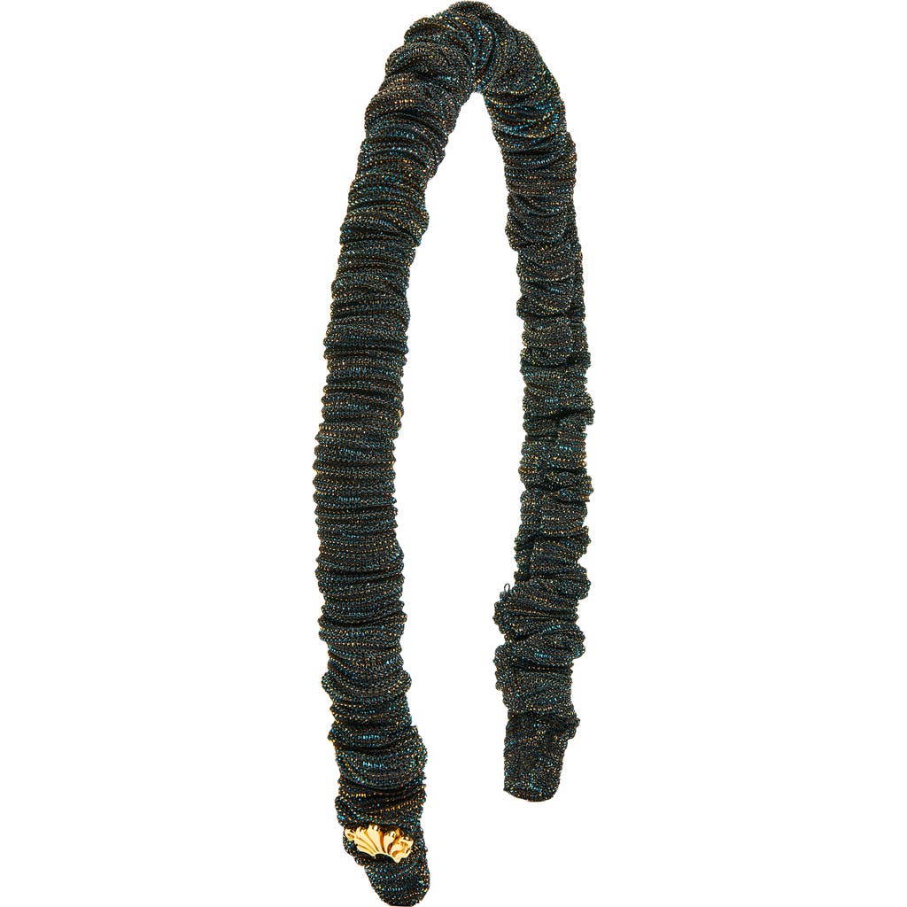 Lele Sadoughi Lele Sadoughi Jessie Ruched Metallic Headband