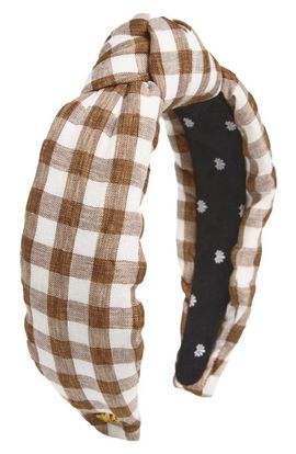 Lele Sadoughi Lele Sadoughi Knotted Gingham Headband