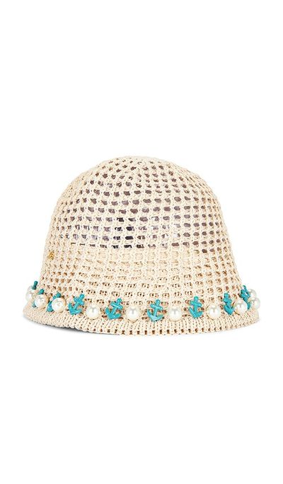 Lele Sadoughi Lele Sadoughi Maya Pearl Anchor Bucket Hat