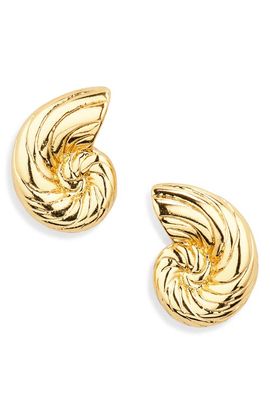 Lele Sadoughi Lele Sadoughi Nautilus Shell Stud Earrings