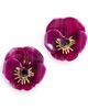 Lele Sadoughi Lele Sadoughi Pansy Button Earrings Wildberry One - 1