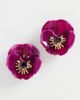 Lele Sadoughi Lele Sadoughi Pansy Button Earrings Wildberry One - 2