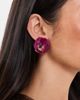 Lele Sadoughi Lele Sadoughi Pansy Button Earrings Wildberry One - 3