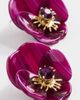 Lele Sadoughi Lele Sadoughi Pansy Button Earrings Wildberry One - 4
