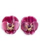 Lele Sadoughi Lele Sadoughi Pansy Button Stud Earrings - 1