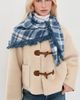 Lele Sadoughi Lele Sadoughi Plaid Triangle Scarf Cornflower One - 3