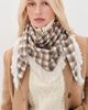 Lele Sadoughi Lele Sadoughi Plaid Triangle Scarf Walnut One - 3