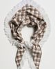 Lele Sadoughi Lele Sadoughi Plaid Triangle Scarf Walnut One - 5