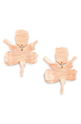 Lele Sadoughi Lele Sadoughi Raffia Paper Lily Drop Earrings