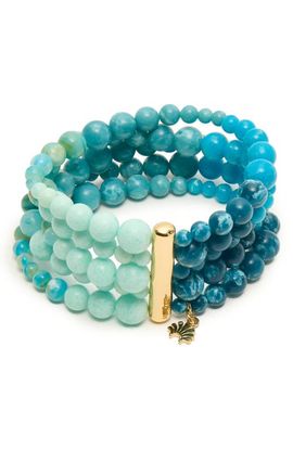 Lele Sadoughi Lele Sadoughi Riviera Five Strand Beaded Bracelet