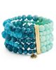 Lele Sadoughi Lele Sadoughi Riviera Five Strand Bracelet Seafoam Spray One - 1