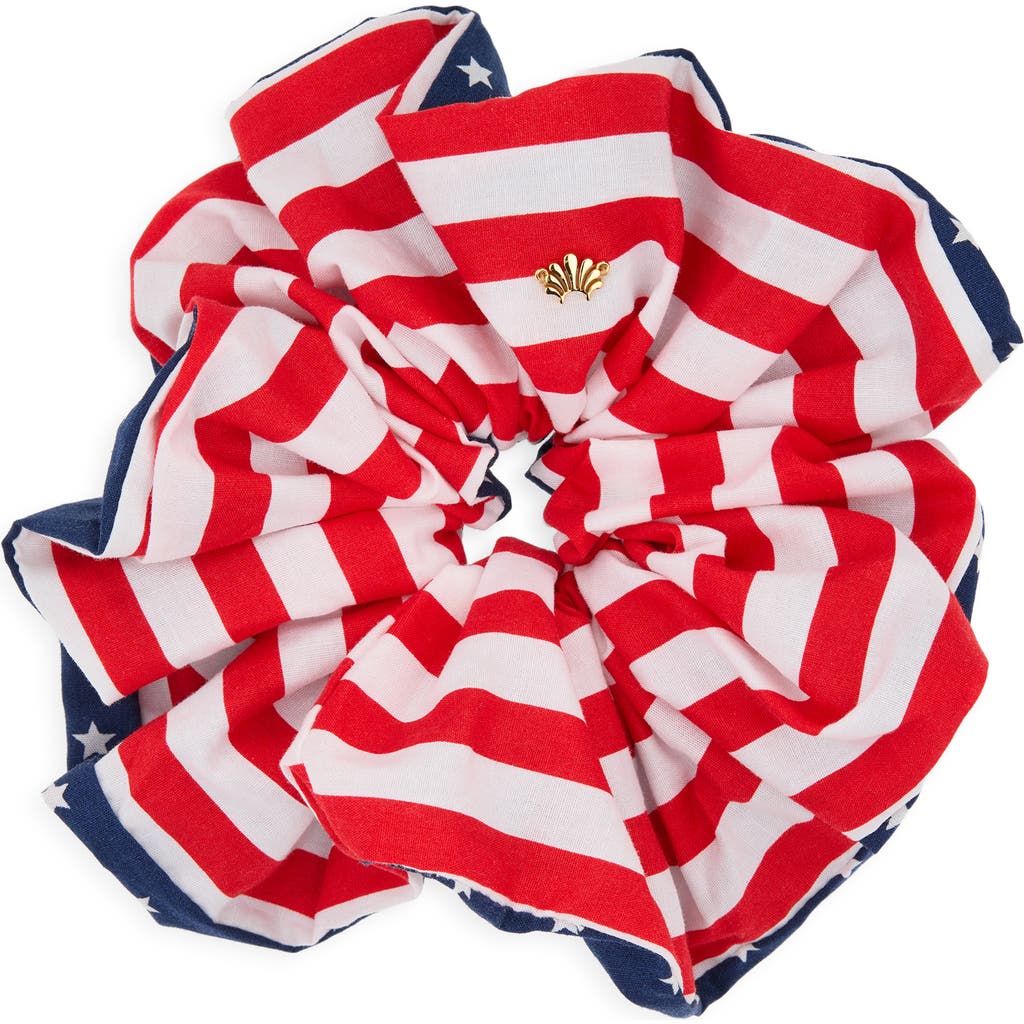 Lele Sadoughi Lele Sadoughi Rommy Stars & Stripes Cotton Scrunchie