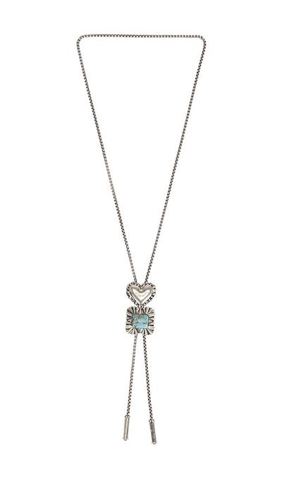Lele Sadoughi Lele Sadoughi Ruffle Heart Bolo Necklace