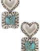 Lele Sadoughi Lele Sadoughi Ruffle Heart Stone Earrings - 1