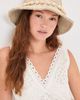 Lele Sadoughi Lele Sadoughi Sedona Wooden Drop Raffia Hat Natural One - 3