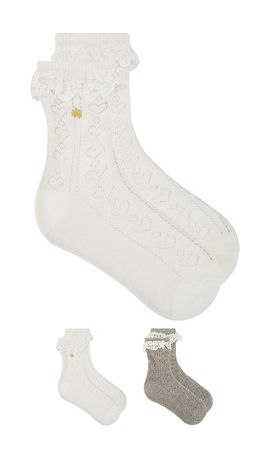 Lele Sadoughi Lele Sadoughi Set Of 2 Heather Socks