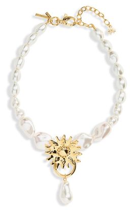 Lele Sadoughi Lele Sadoughi Soleil Freshwater Pearl Pendant Necklace 