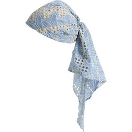 Lele Sadoughi Lele Sadoughi Sophia Cotton Eyelet Scarf Cap