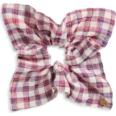 Lele Sadoughi Lele Sadoughi Square Plaid Scrunchie