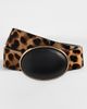 Lele Sadoughi Lele Sadoughi Statement Oval Station Belt Leopard - 1