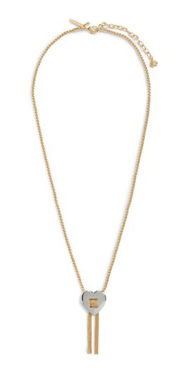 Lele Sadoughi Lele Sadoughi Sweetheart Fringe Pendant Necklace Desert Metal One