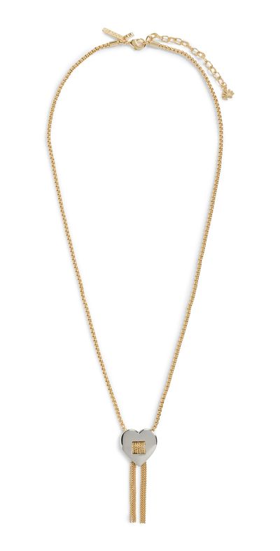 Lele Sadoughi Lele Sadoughi Sweetheart Fringe Pendant Necklace Desert Metal One