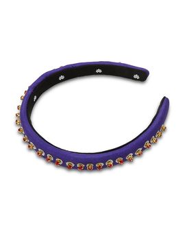 Lele Sadoughi Lele Sadoughi The Met x Lele Lapis Gigi Embellished Denim Headband